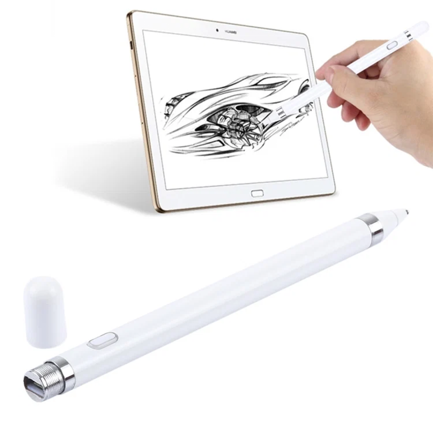 Rechargeable Capacitive Stylus Pen 2.3 mm Fine Metal Tip For Phones And Tablets