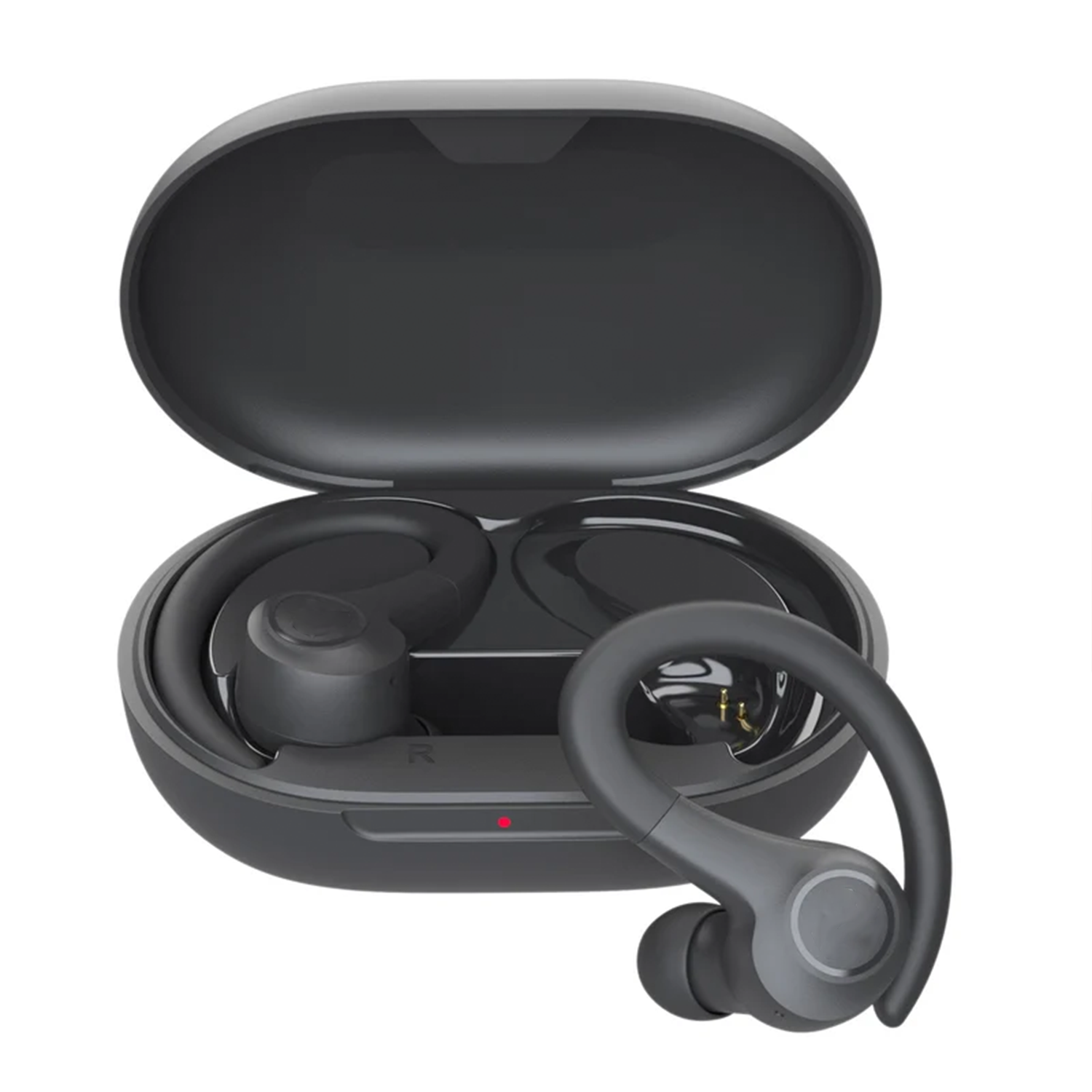 Wireless Sport Earbuds With Ear‑Hook IP55 Water‑Dust Resistance 35H Total Playtime