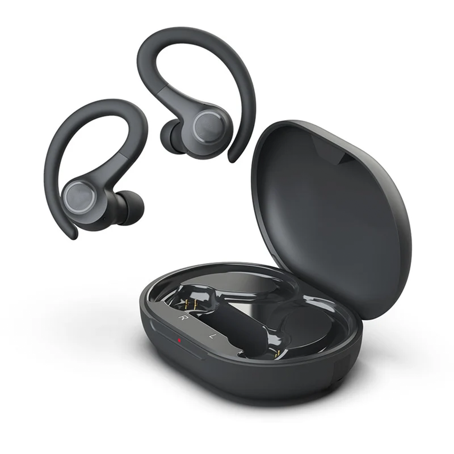 Wireless Sport Earbuds With Ear‑Hook IP55 Water‑Dust Resistance 35H Total Playtime