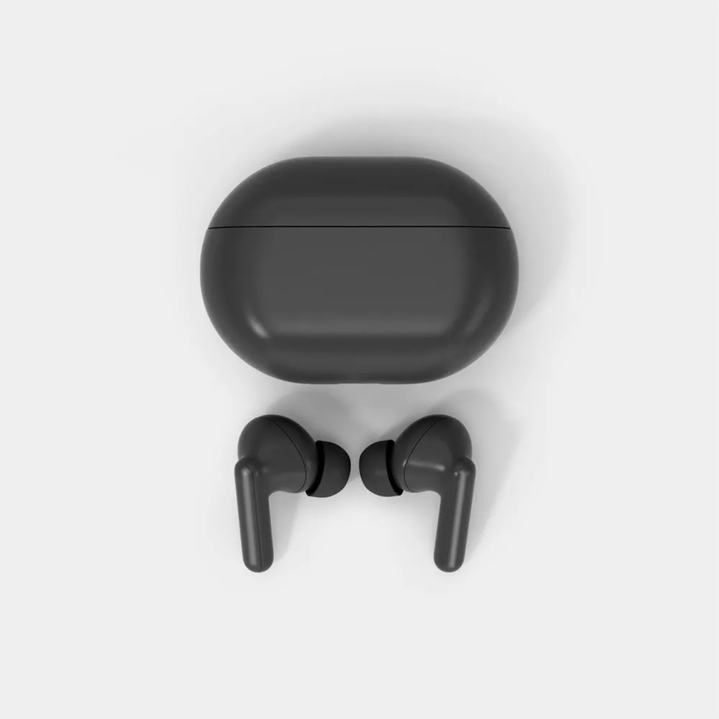 Black Wireless In‑Ear Bluetooth Earbuds Lightweight Compact Charging Case